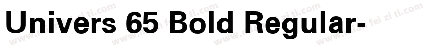 Univers 65 Bold Regular字体转换